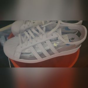 Mens Adidas Superstar Translucent Clear 3 Stripes Adidas  size 91/2